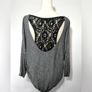 Express lace back sweatshirt, L